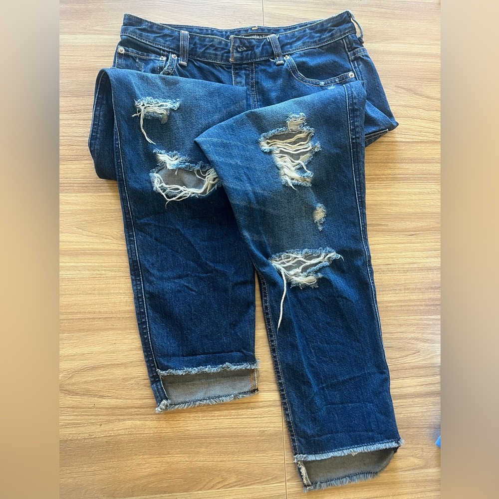 Abercrombie & Fitch Women’s Distressed Denim Jeans
